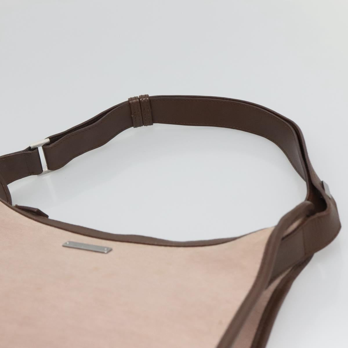 GUCCI Shoulder Bag Canvas Beige Silver 001 4206