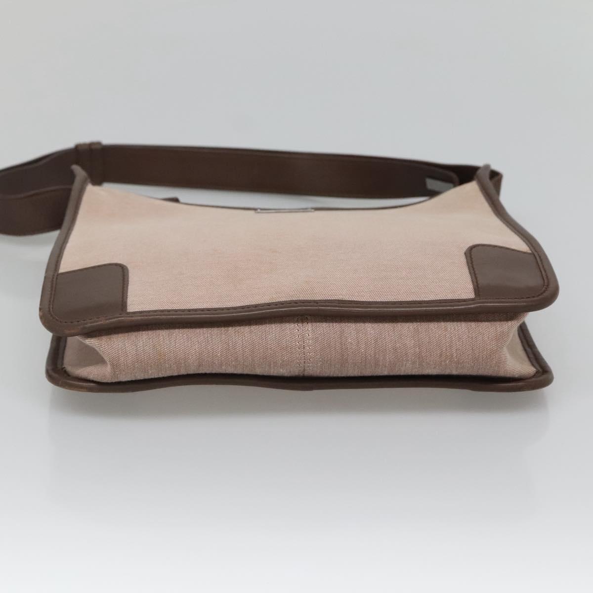 GUCCI Shoulder Bag Canvas Beige Silver 001 4206