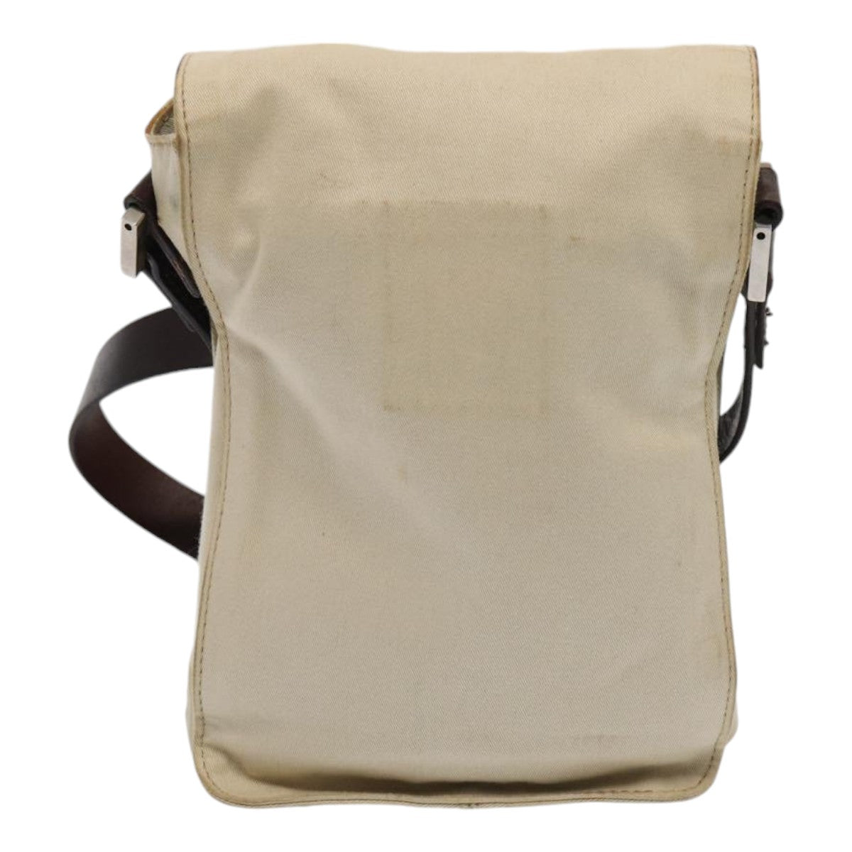 FENDI Canvas Shoulder Bag Beige