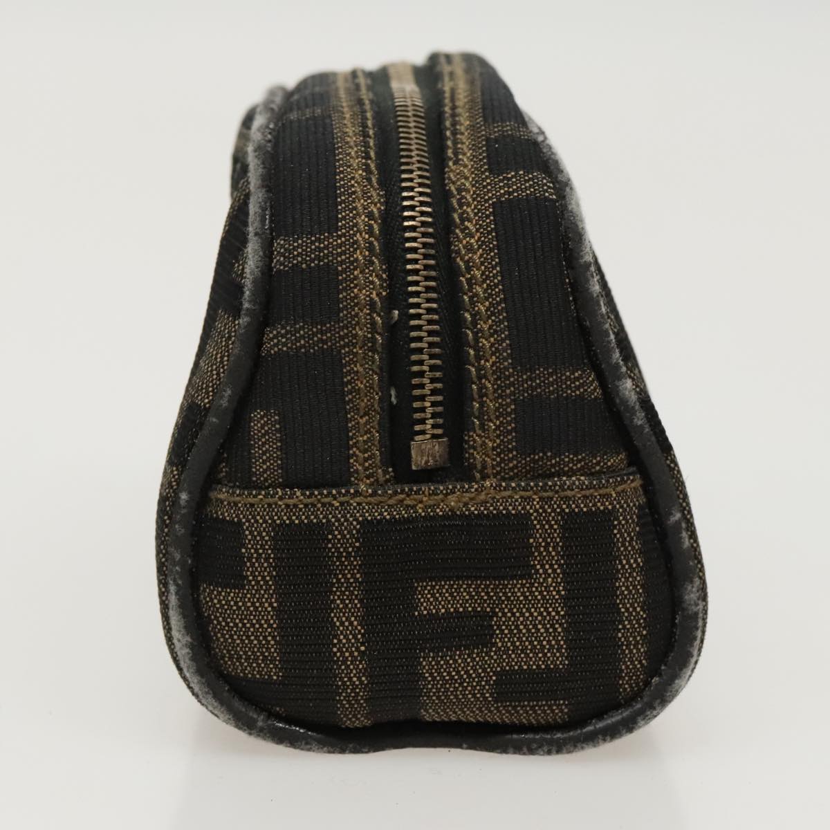 FENDI Zucca Canvas Pouch Brown Black