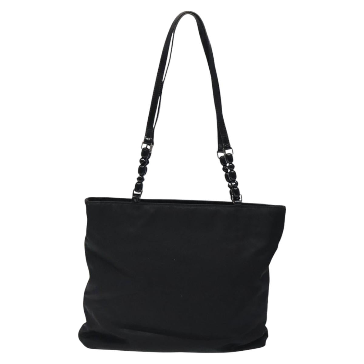 Christian Dior Tote Bag Nylon Black Silver
