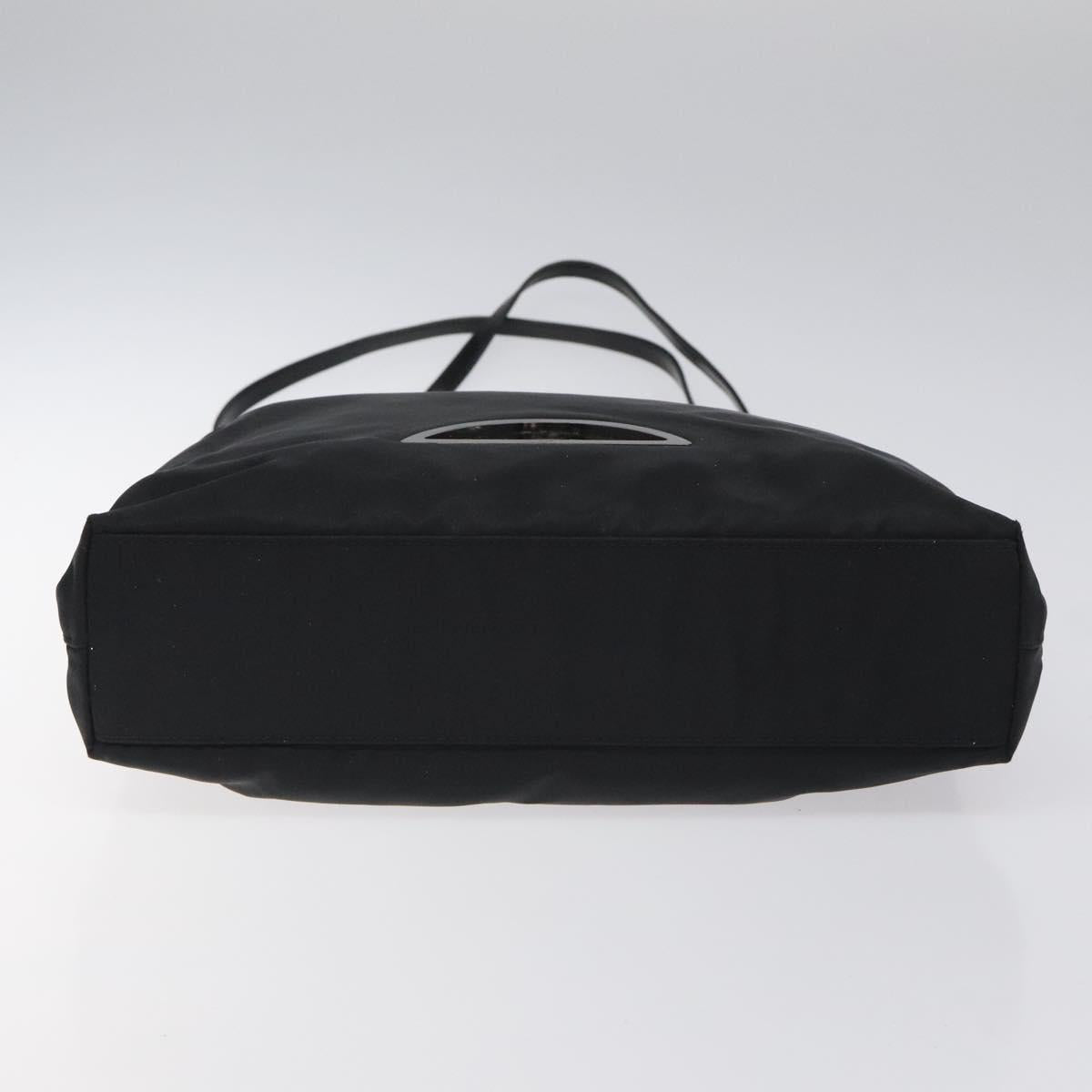 Christian Dior Tote Bag Nylon Black Silver