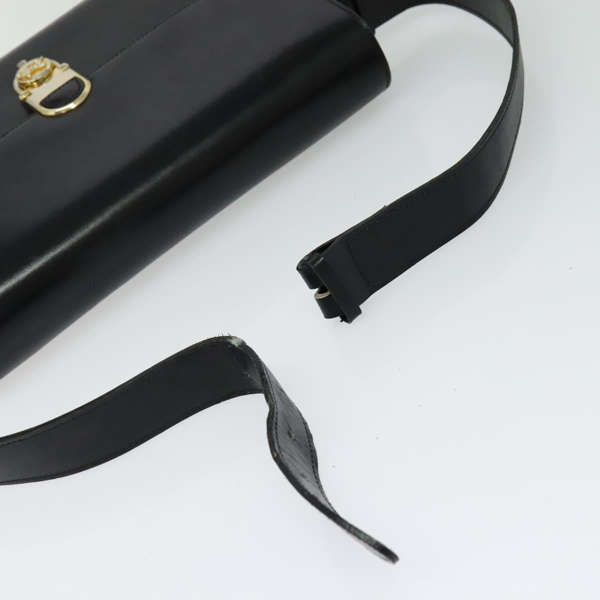 CELINE Shoulder Bag Leather Black Gold