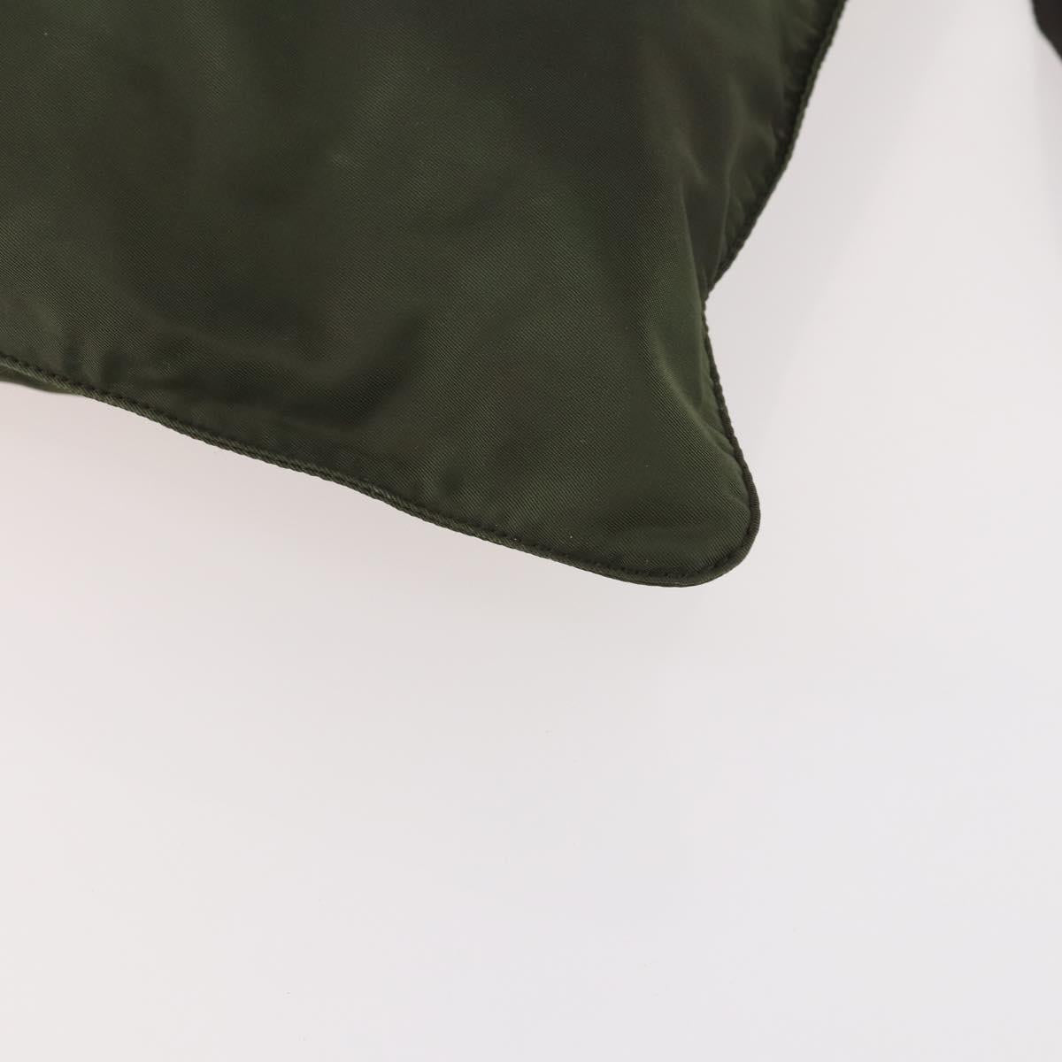 PRADA Shoulder Bag Nylon Green Silver