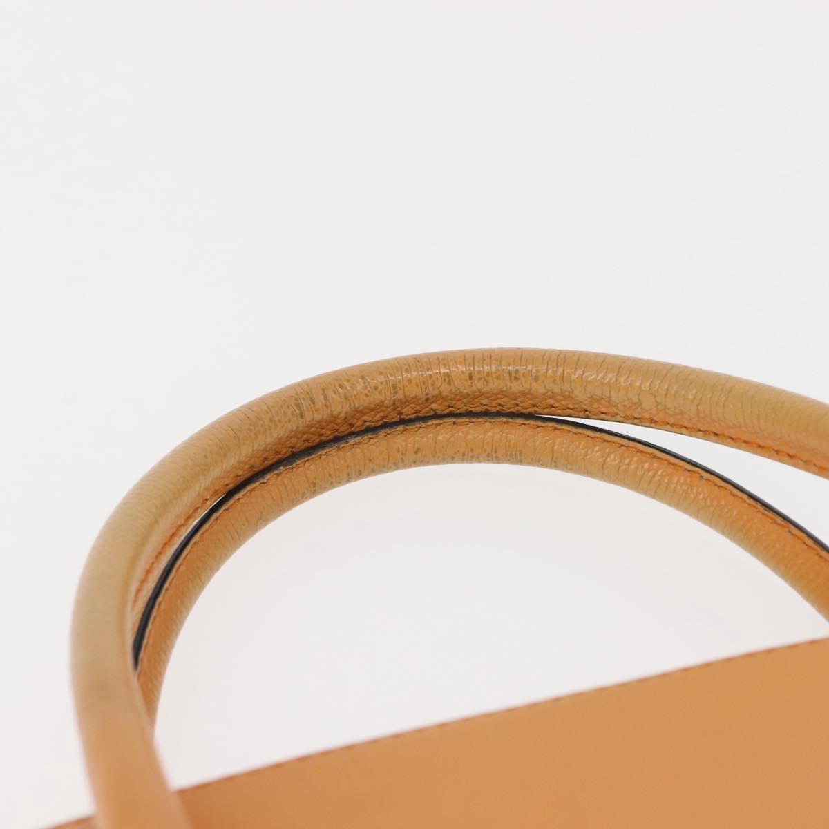 CELINE Hand Bag Leather Yellow Gold
