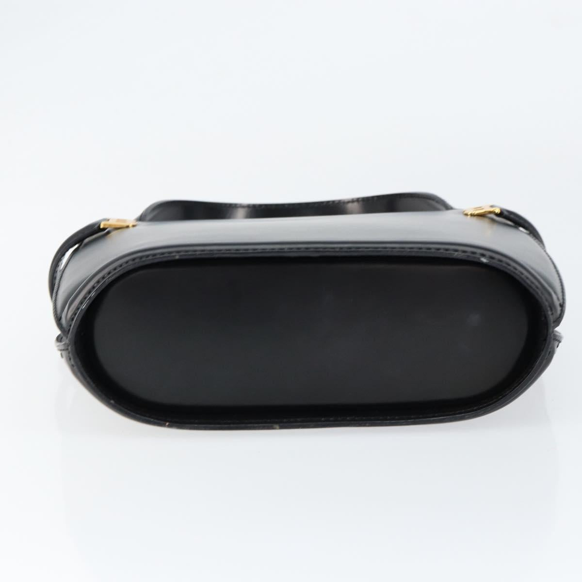 BALLY Hand Bag Leather Black Gold