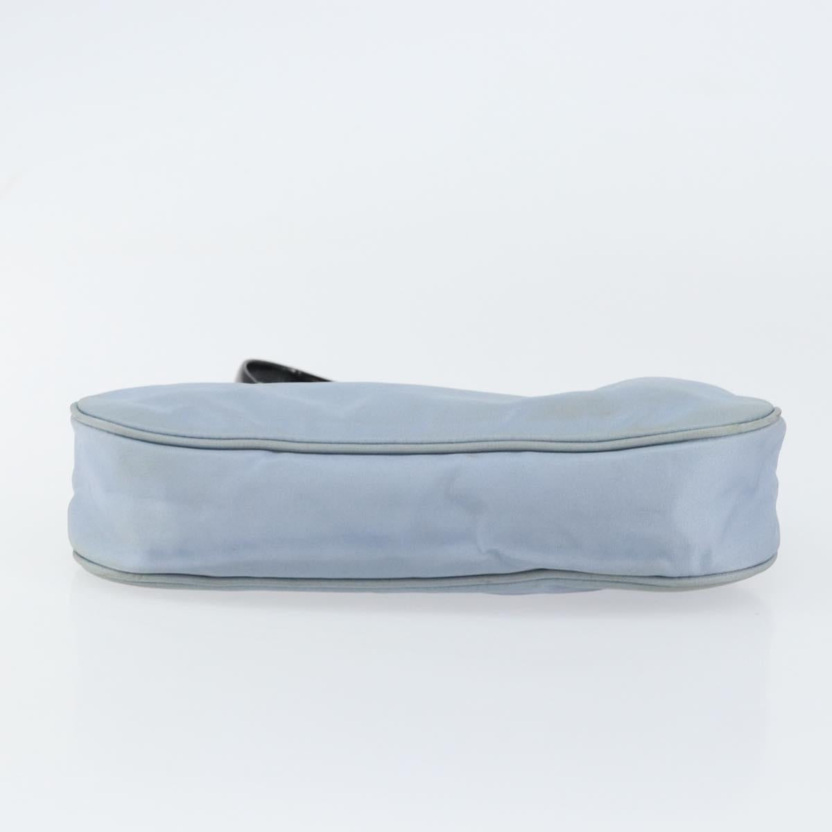 PRADA mini Shoulder Bag Nylon Light Blue Silver