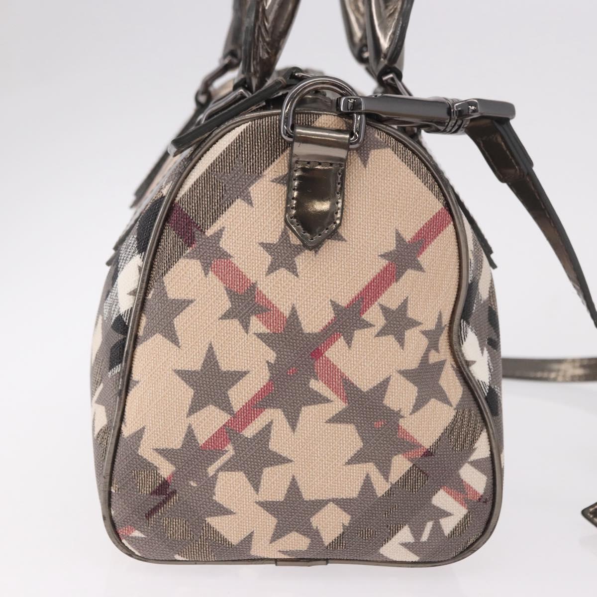 BURBERRY Nova Check Hand Bag PVC 2way Beige