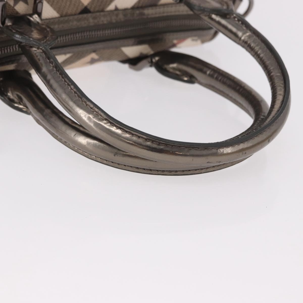 BURBERRY Nova Check Hand Bag PVC 2way Beige