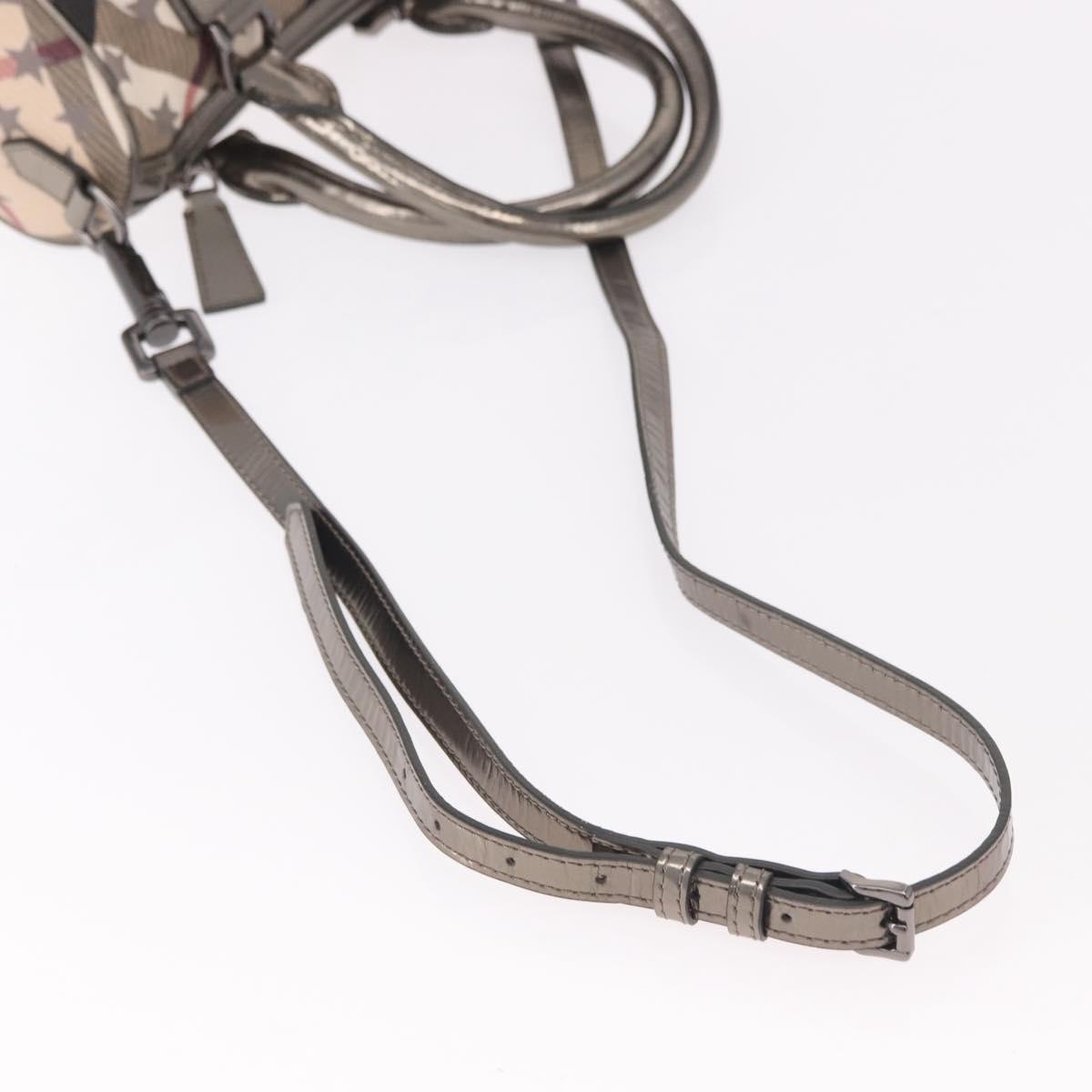 BURBERRY Nova Check Hand Bag PVC 2way Beige