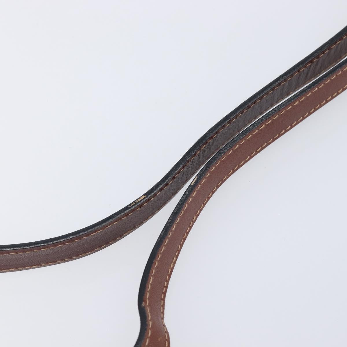 Bally Shoulder Bag Leather Brown Gold