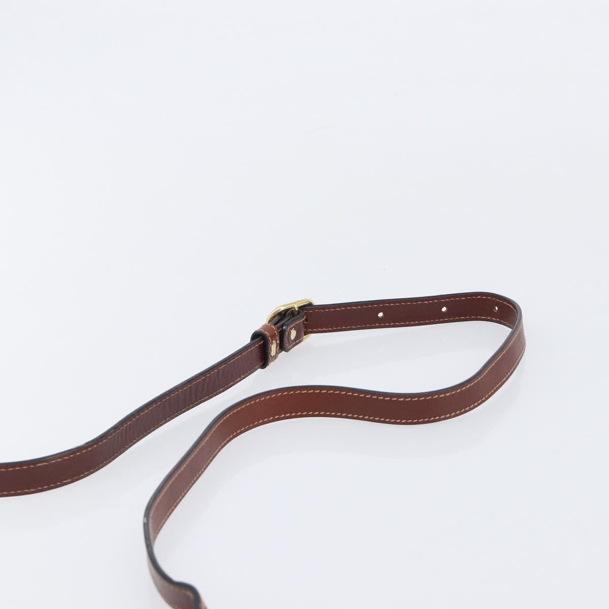 Bally Shoulder Bag Leather Brown Gold