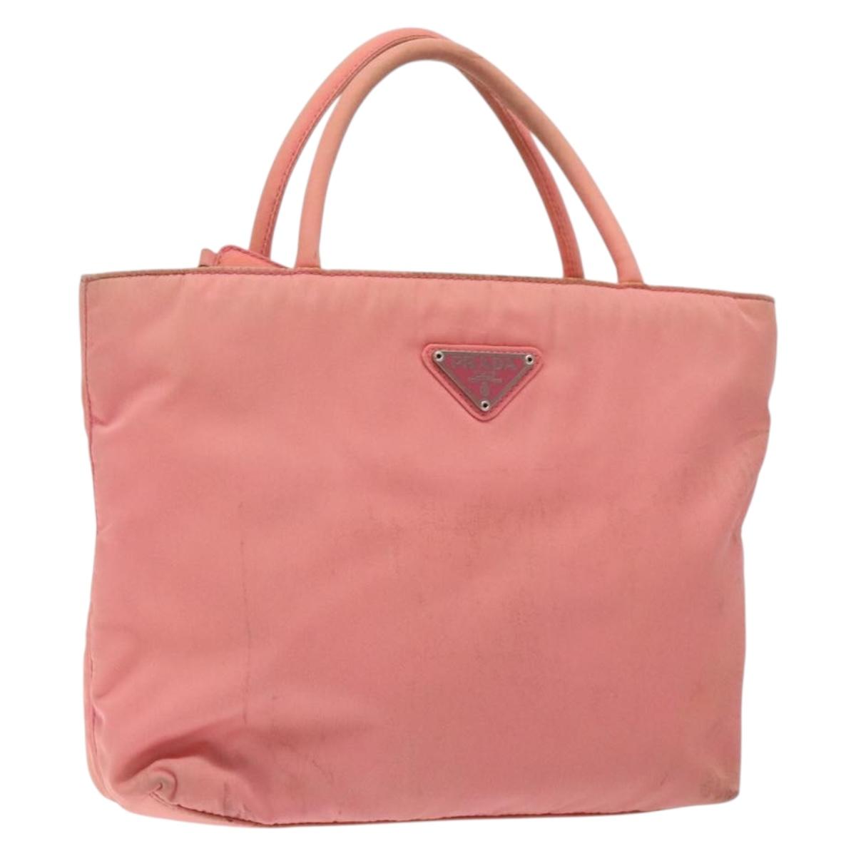 PRADA Hand Bag Nylon Pink