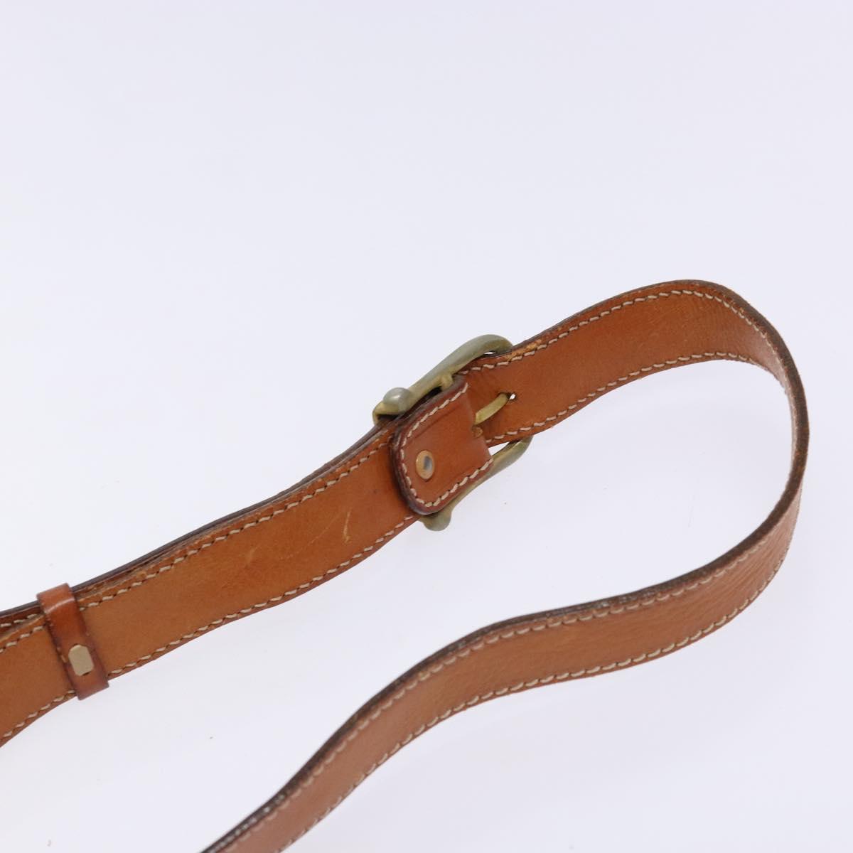 CELINE Macadam Canvas Shoulder Bag PVC Beige Gold