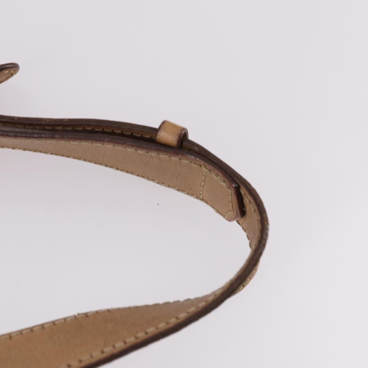 CELINE Macadam Canvas Shoulder Bag PVC Leather Brown