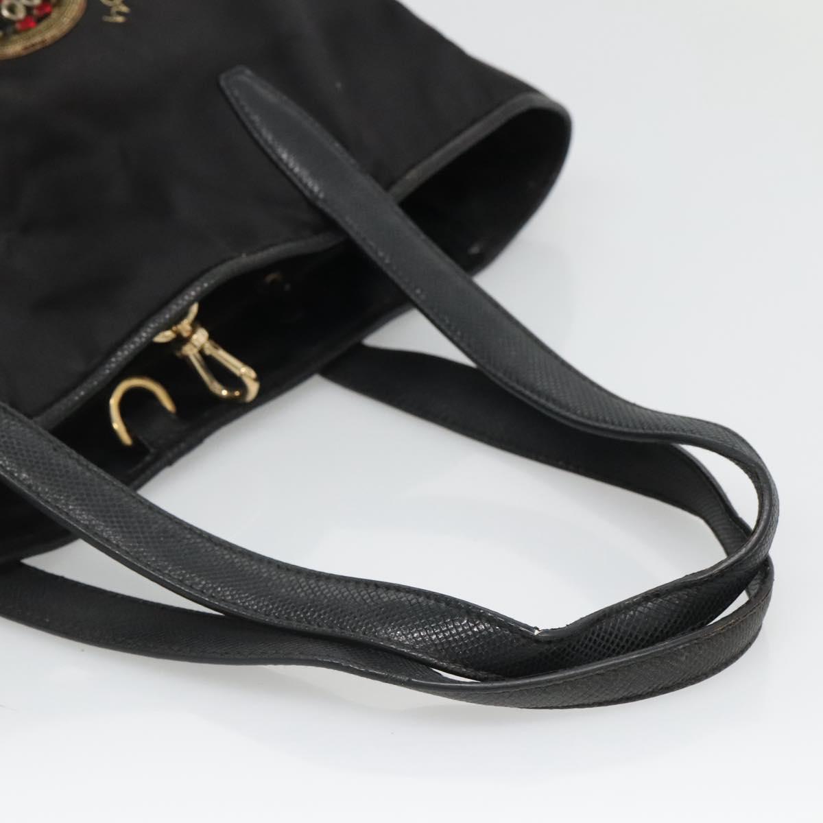 LOEWE Tote Bag Satin Black Gold