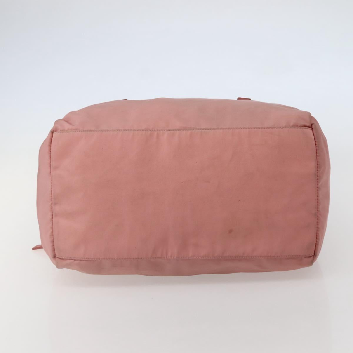 PRADA Hand Bag Nylon Pink Silver