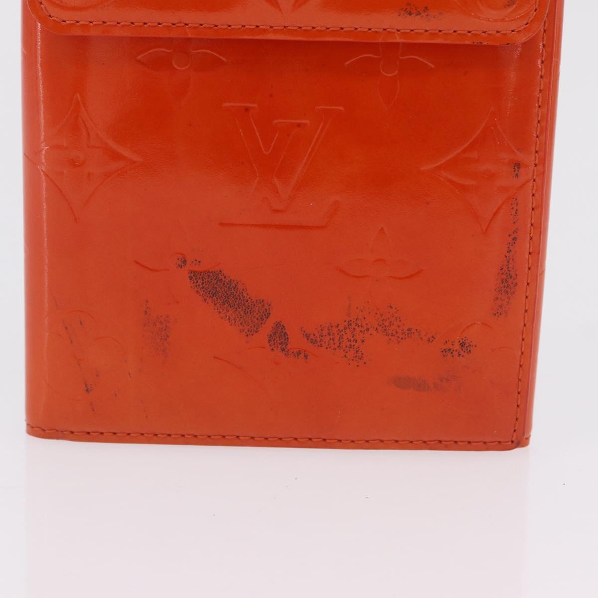 Louis Vuitton Monogram Vernis Walker Wallet Orange LV