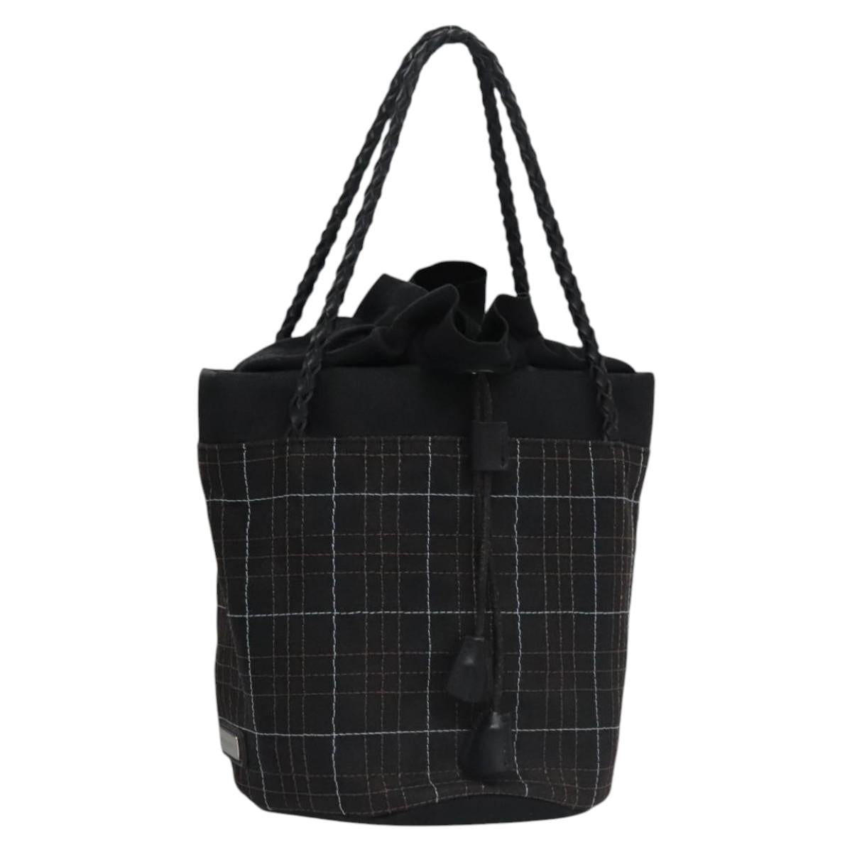BURBERRY Nova Check Hand Bag Canvas Navy