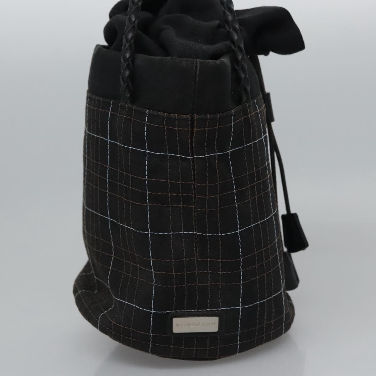 BURBERRY Nova Check Hand Bag Canvas Navy