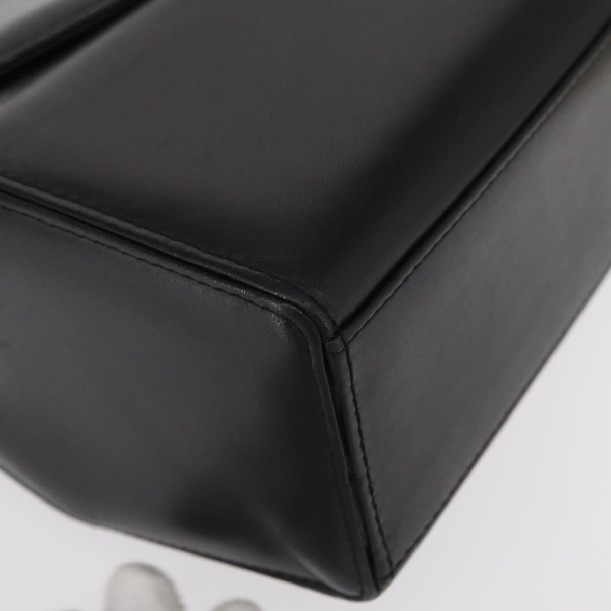 GIVENCHY Hand Bag Leather Black Gold