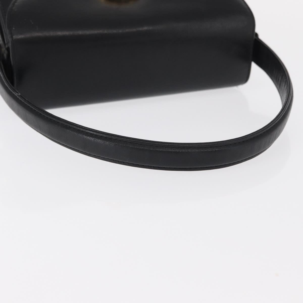 GIVENCHY Hand Bag Leather Black Gold