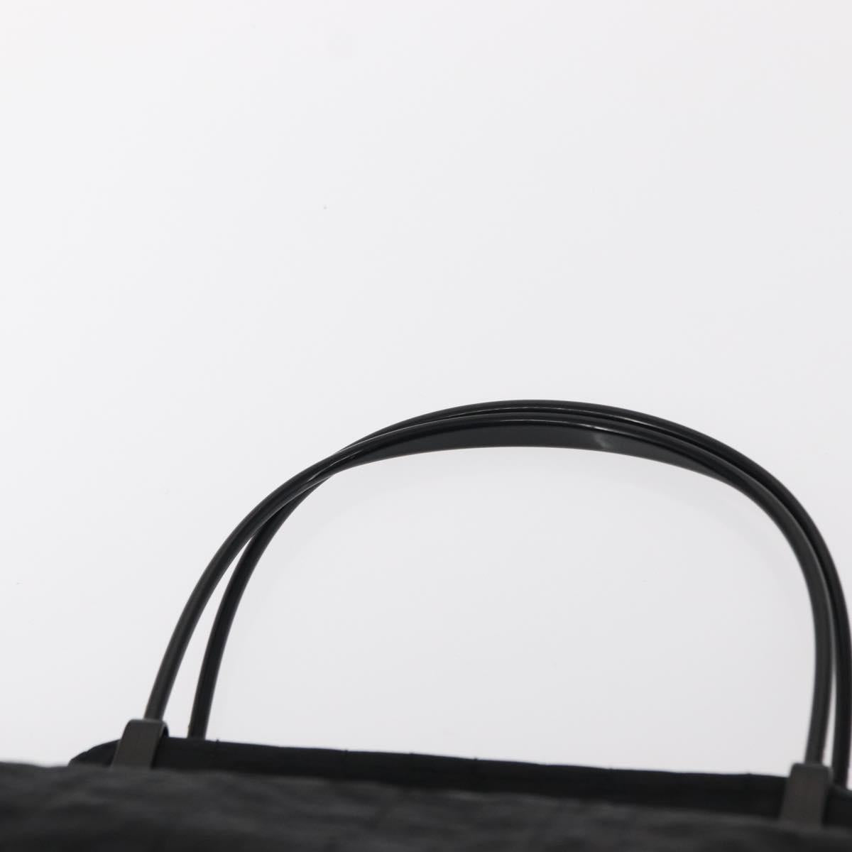 PRADA Hand Bag Nylon Black Silver