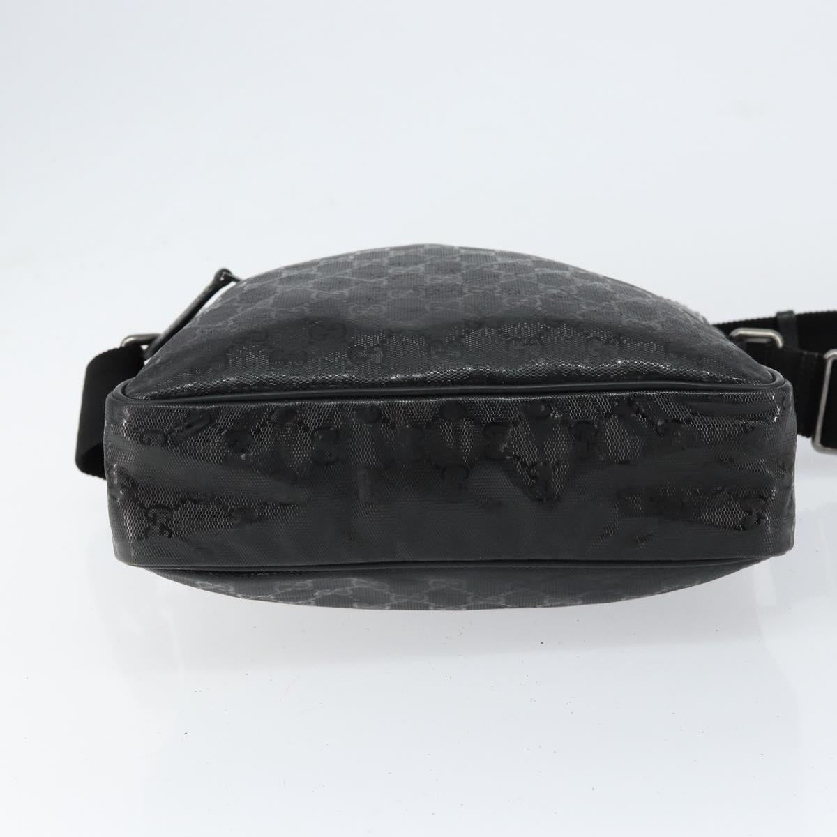 GUCCI GG Implementation Bag Coated Canvas Black Silver 201448