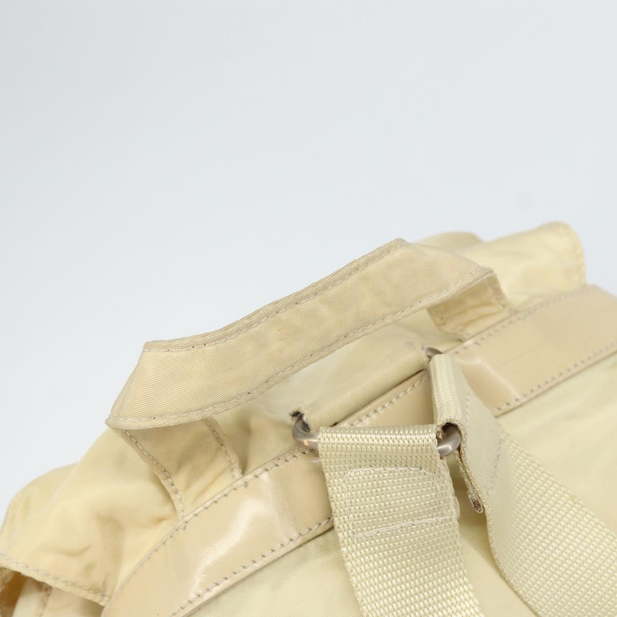 PRADA Backpack Nylon Ivory Silver