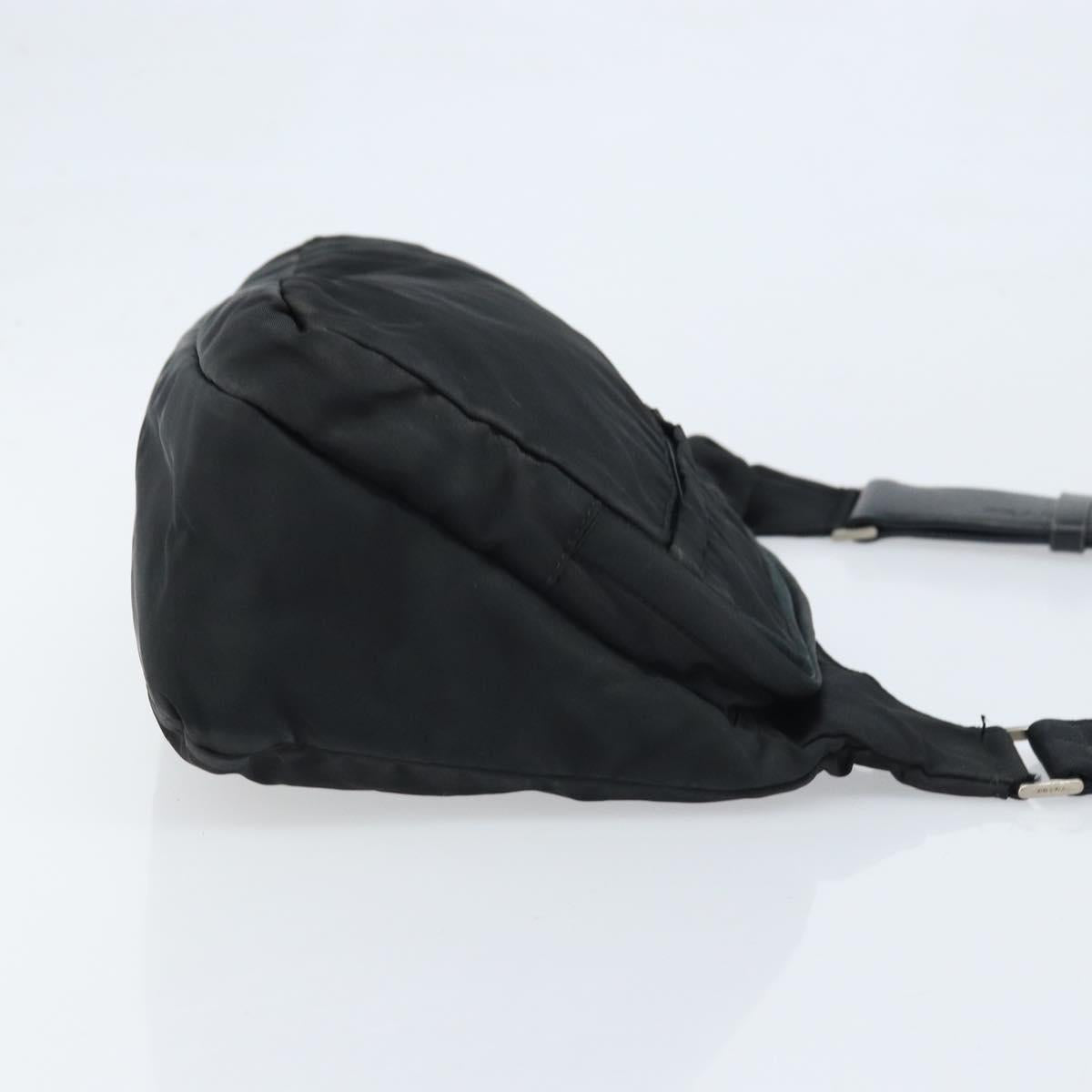 PRADA Shoulder Bag Nylon Black Silver