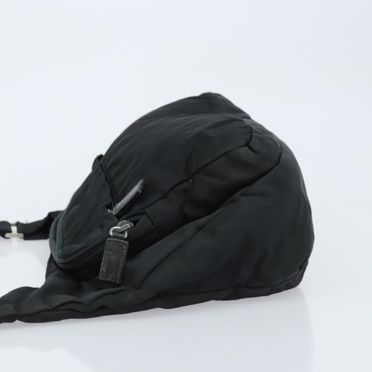 PRADA Shoulder Bag Nylon Black Silver