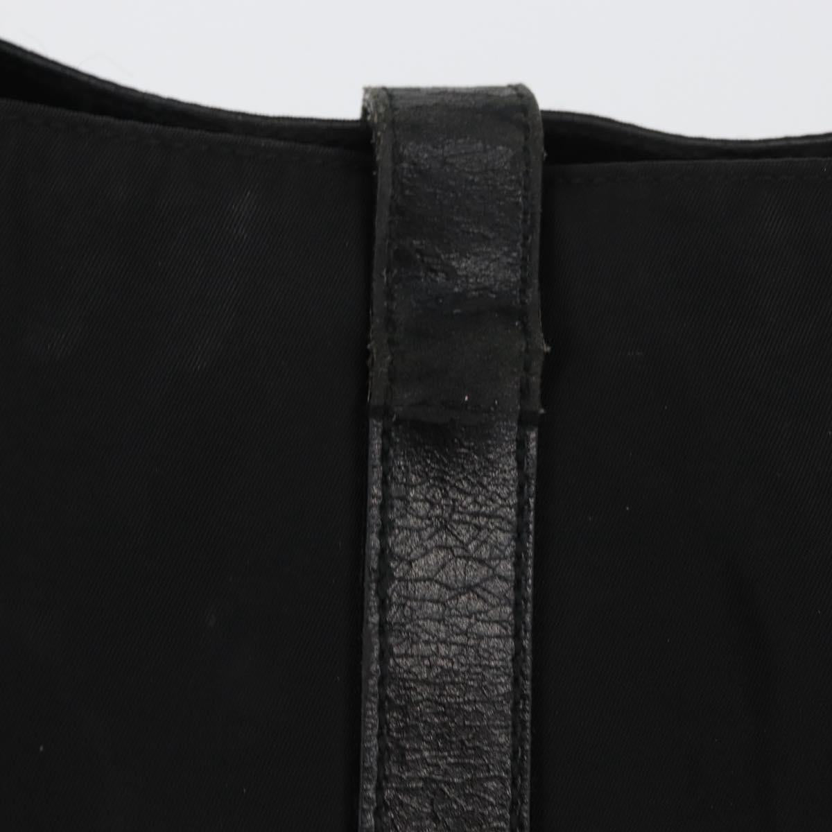 PRADA Tote Bag Nylon Black Silver