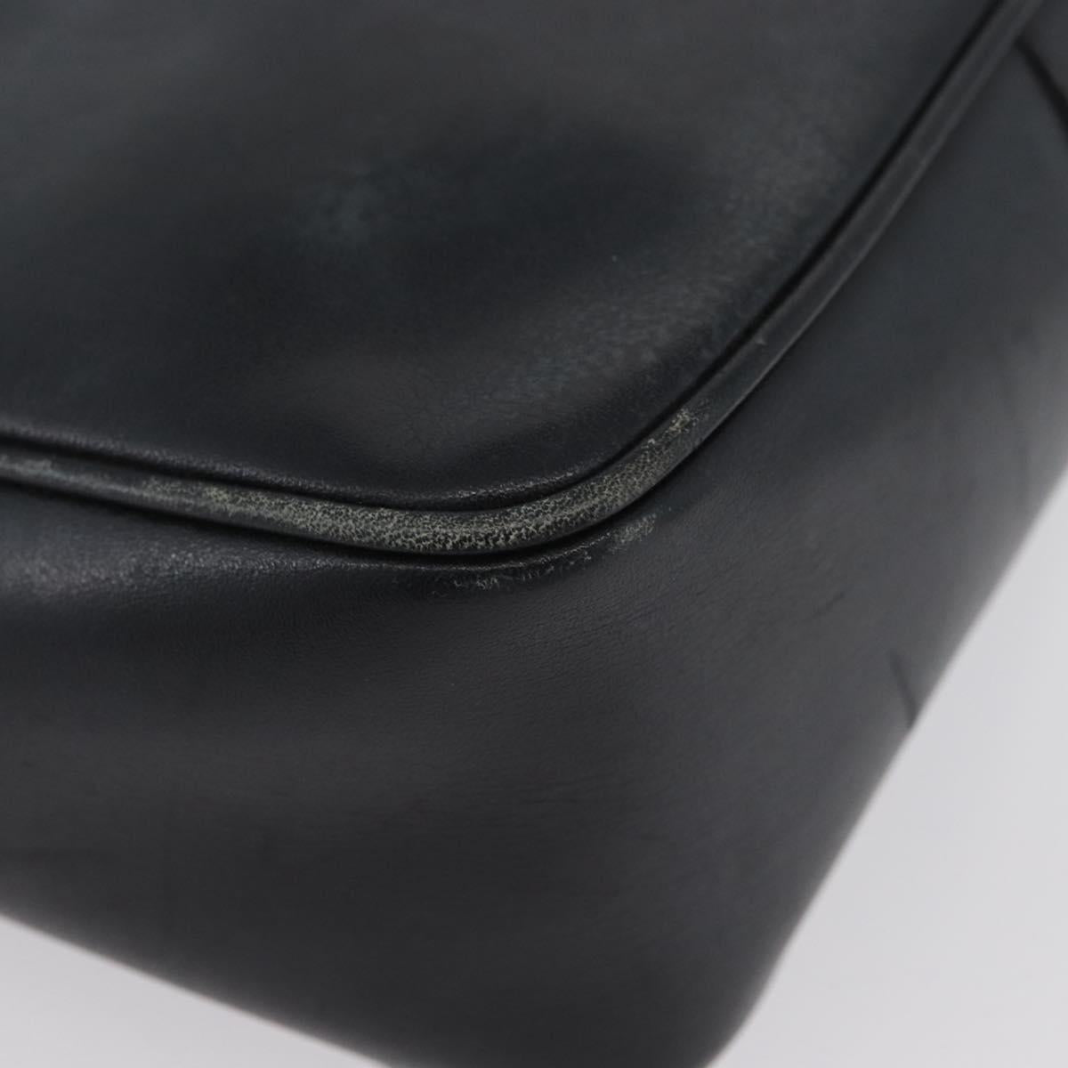 CELINE Shoulder Bag Leather Navy Gold