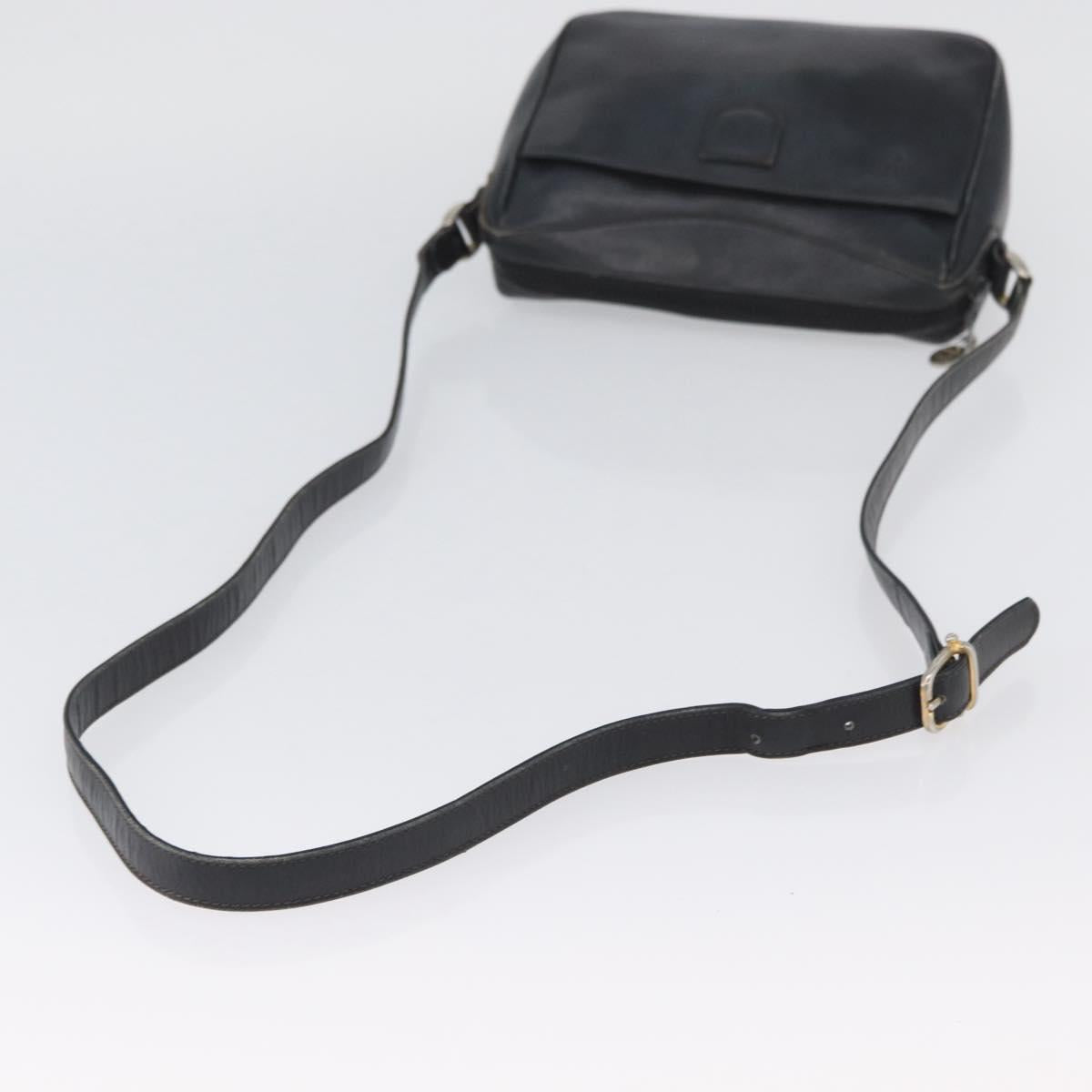 CELINE Shoulder Bag Leather Navy Gold