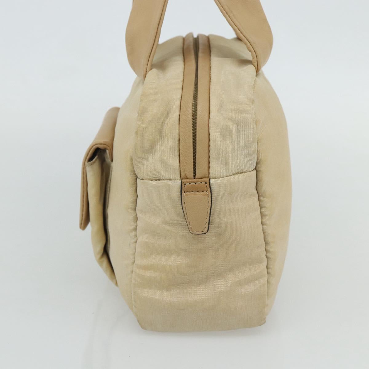 LOEWE Hand Bag Leather Beige Silver