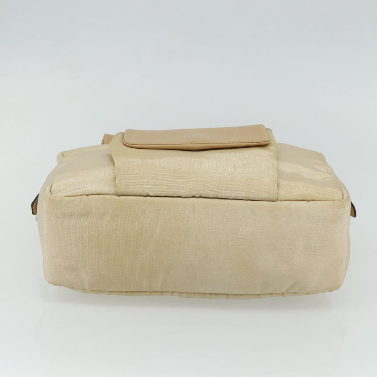 LOEWE Hand Bag Leather Beige Silver