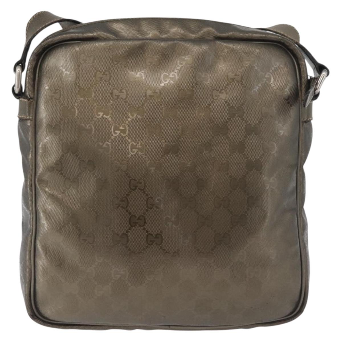 GUCCI GG Implementation Shoulder Bag PVC Bronze Silver 201448
