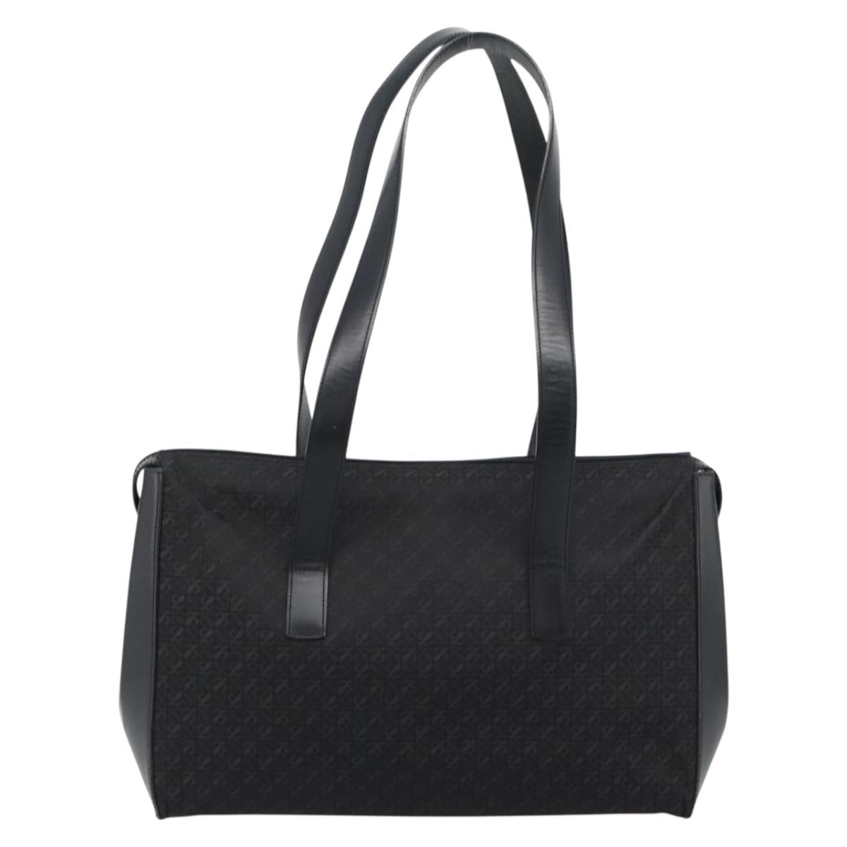 LOEWE Tote Bag Canvas Black Gold