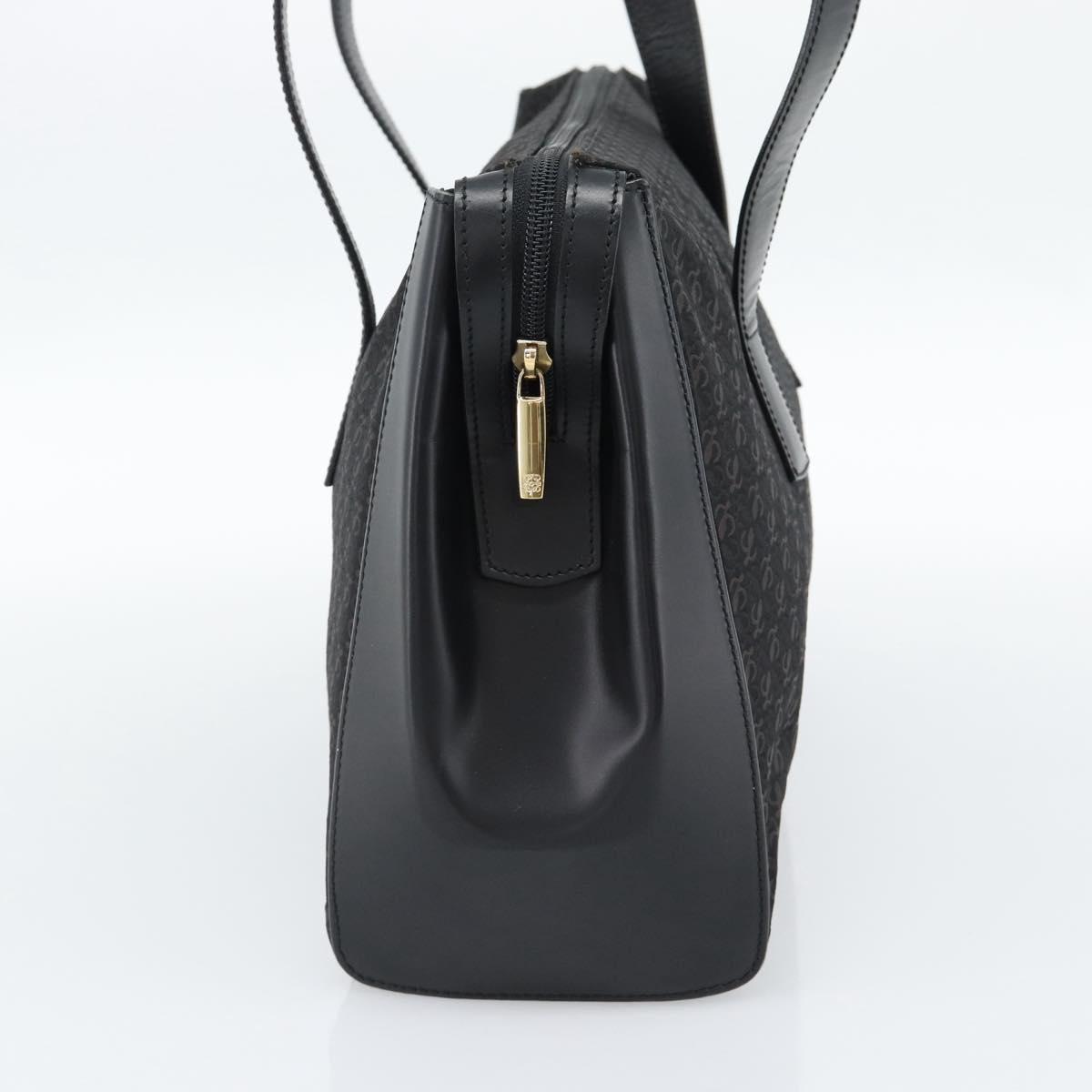 LOEWE Tote Bag Canvas Black Gold