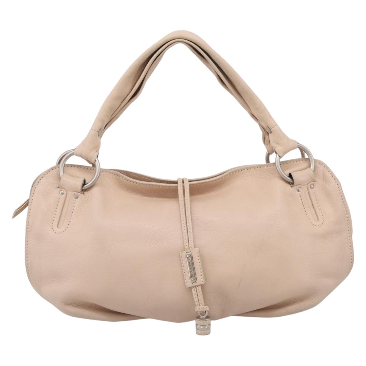CELINE Bittersweet Tote Bag Leather Beige Silver