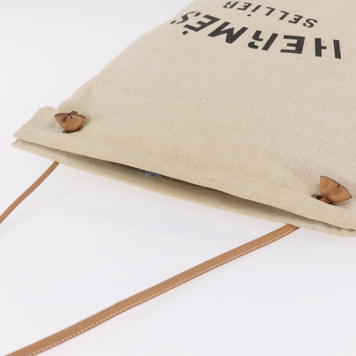 HERMES Aline Shoulder Bag Canvas Beige