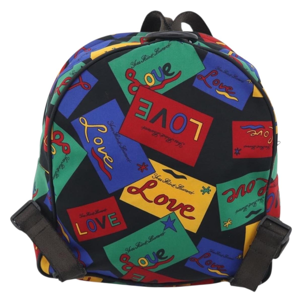 Saint Laurent Backpack Nylon Multicolor Gold