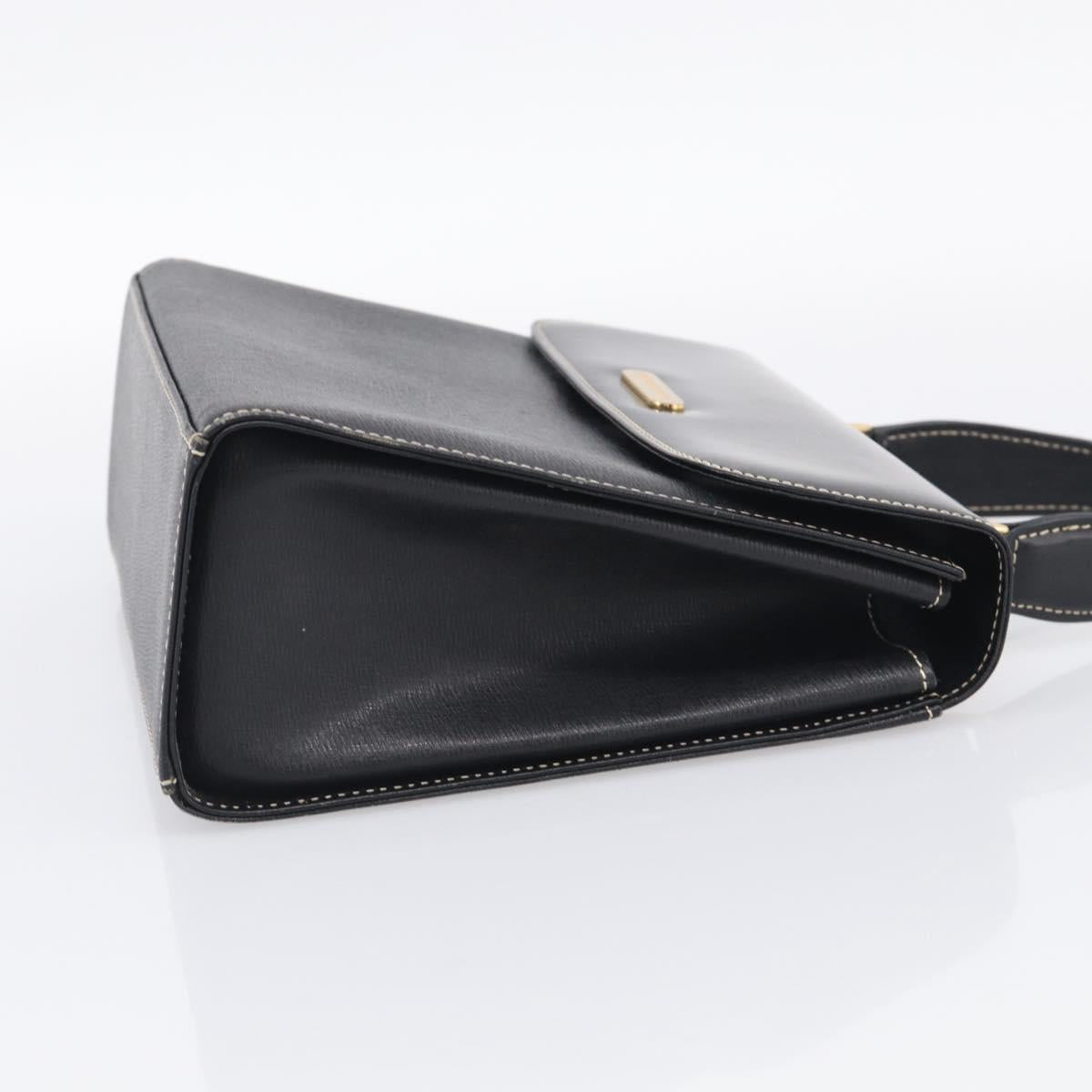 BURBERRY Hand Bag Leather Black Gold
