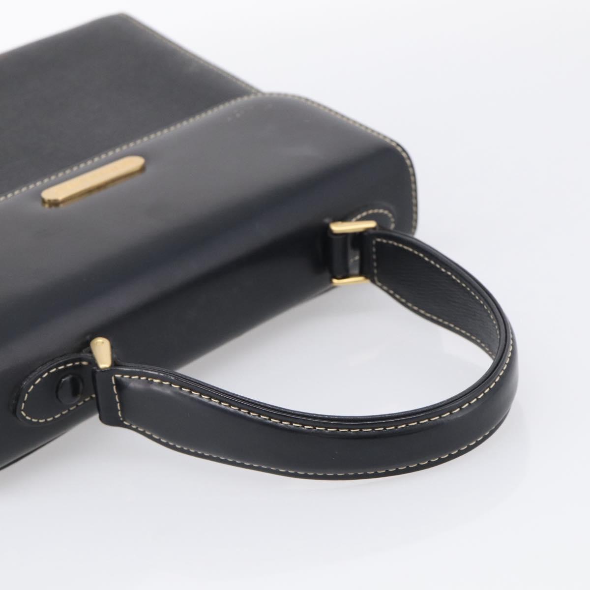 BURBERRY Hand Bag Leather Black Gold