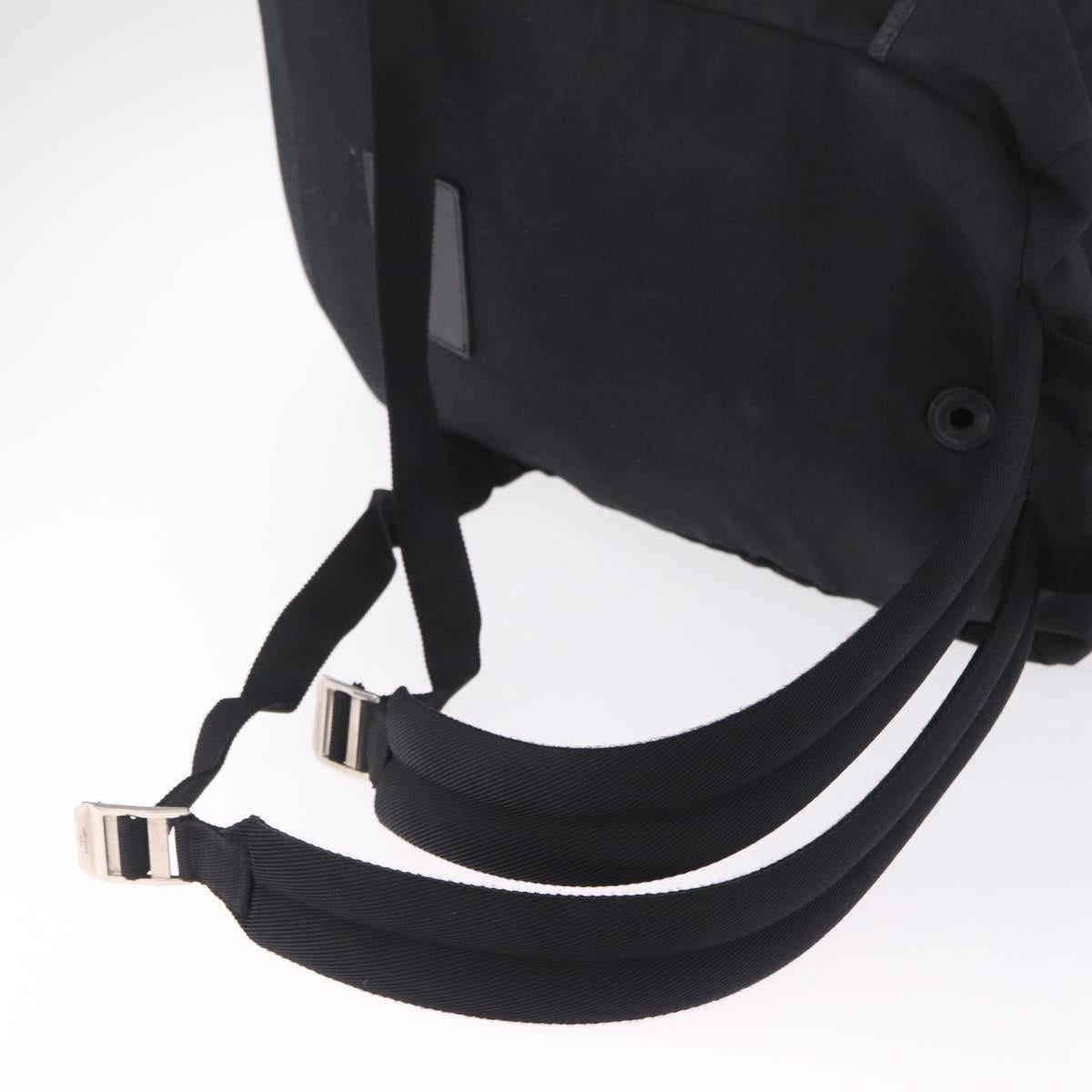 Saint Laurent Backpack Canvas Black Silver