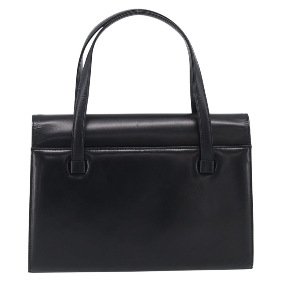 GIVENCHY Hand Bag Leather Black Gold
