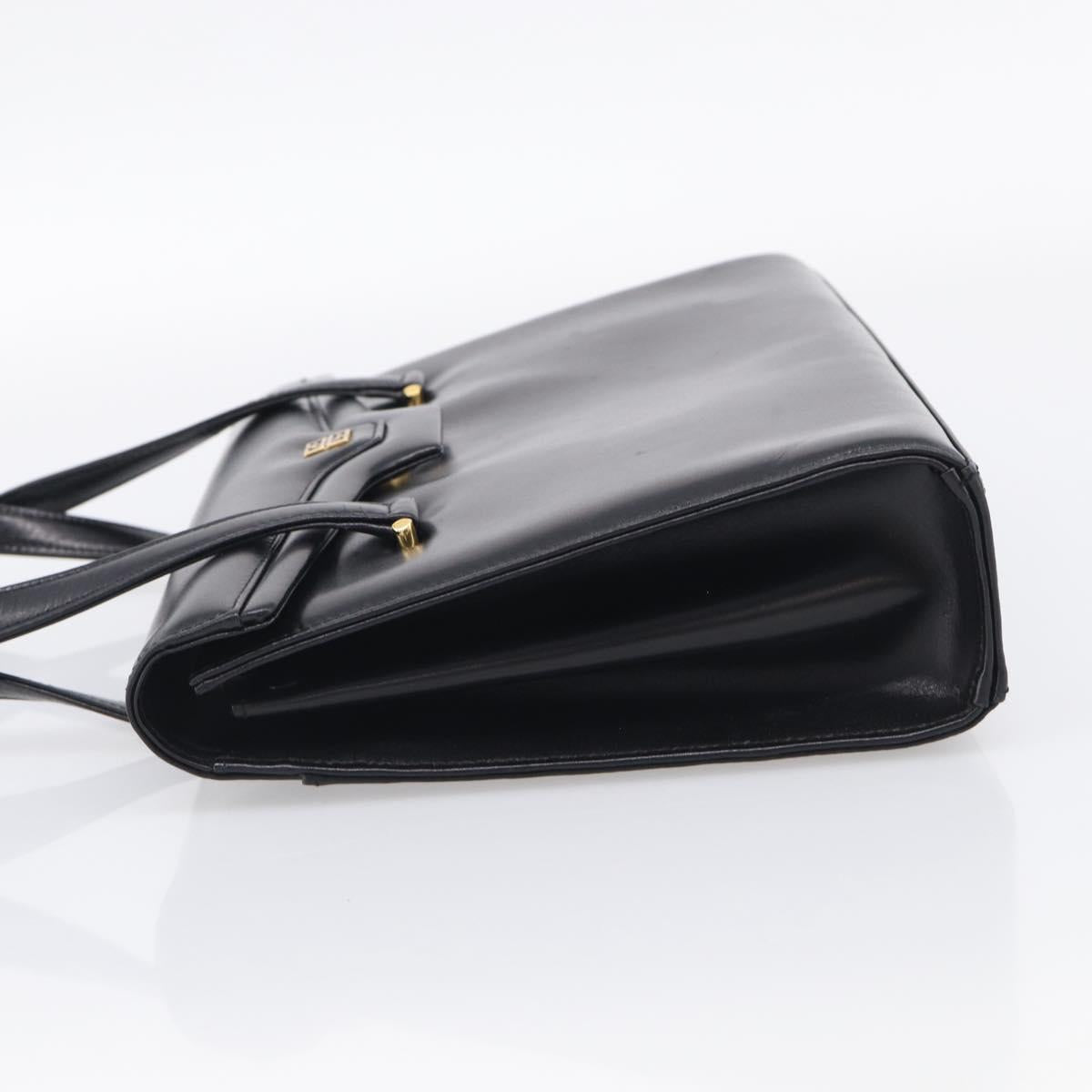 GIVENCHY Hand Bag Leather Black Gold