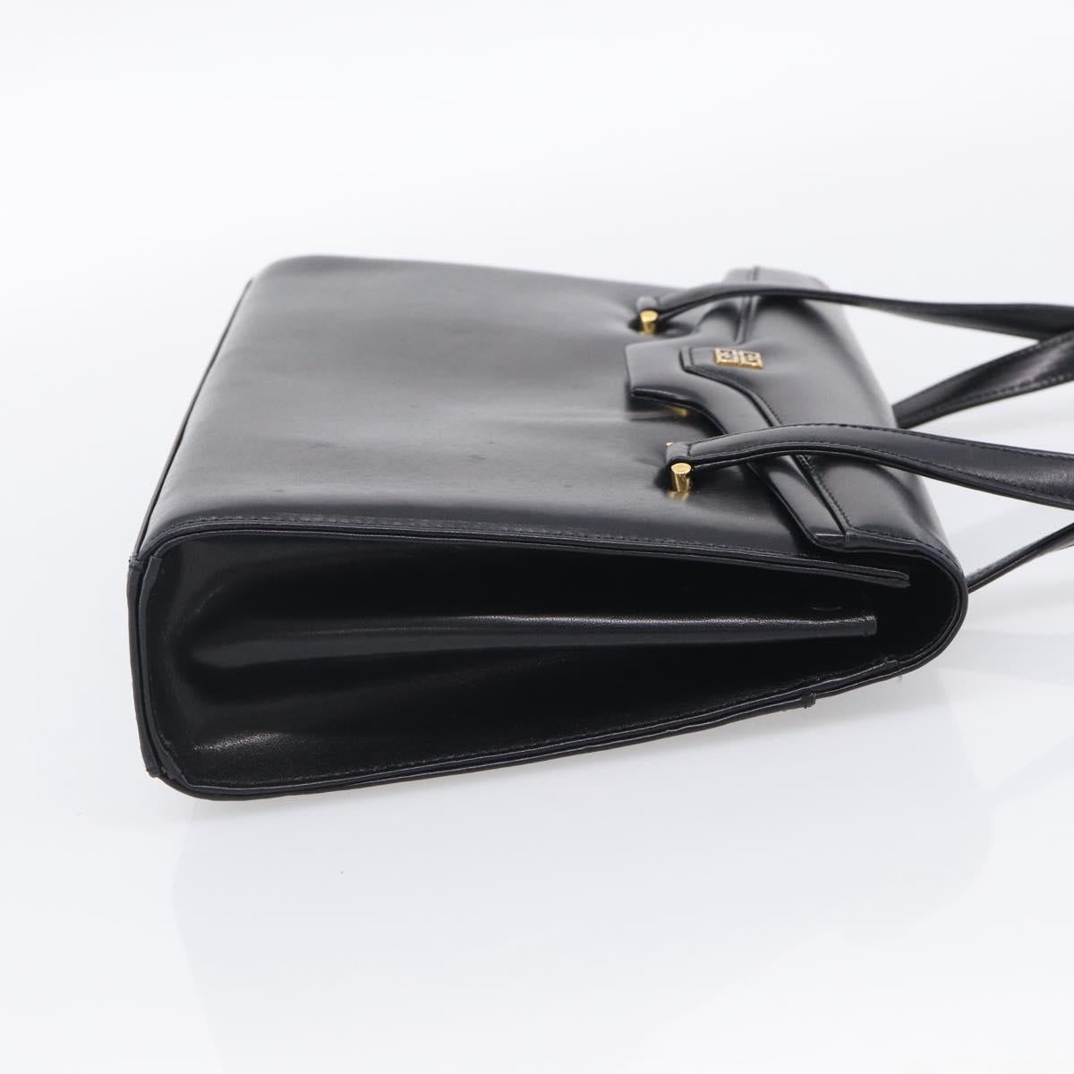 GIVENCHY Hand Bag Leather Black Gold
