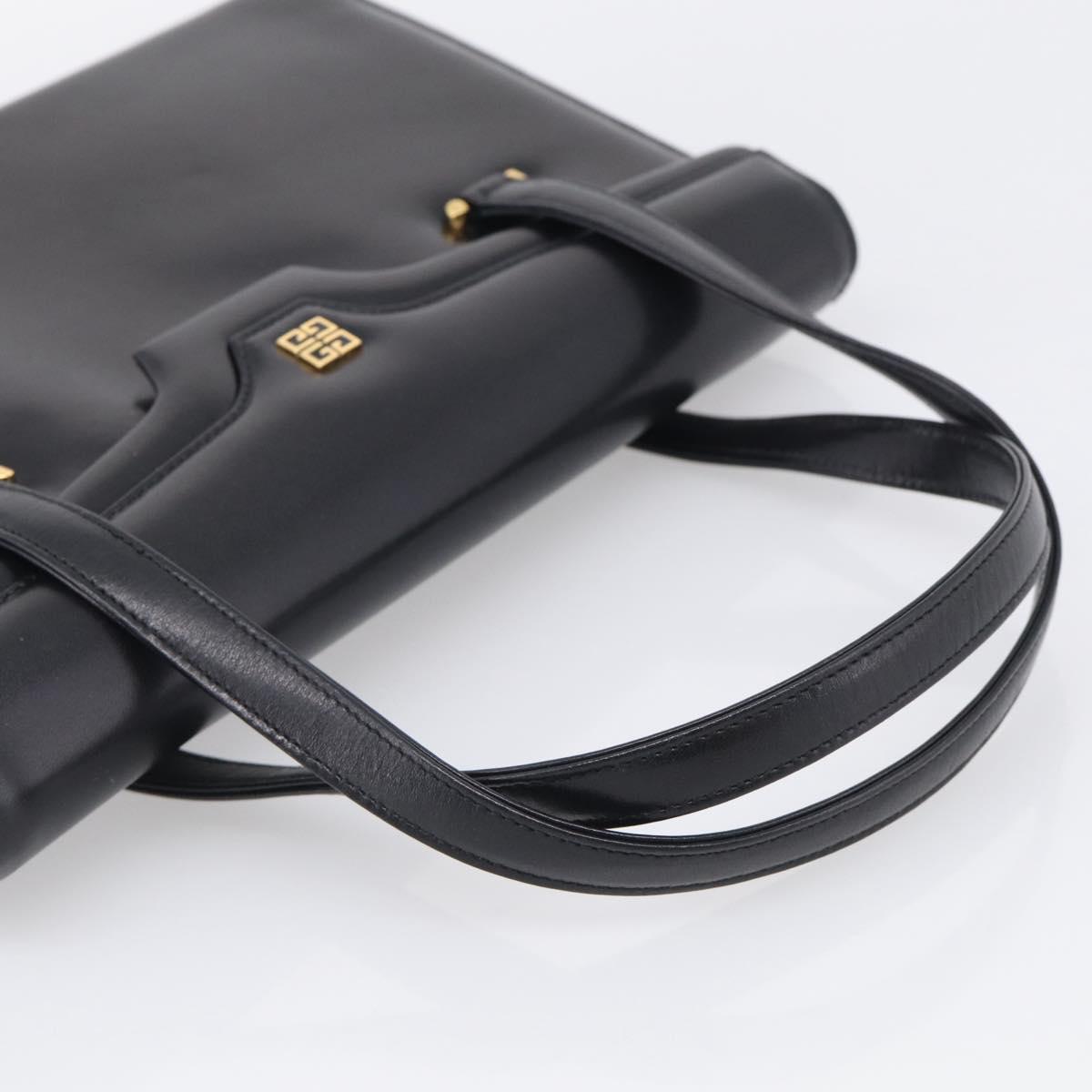 GIVENCHY Hand Bag Leather Black Gold