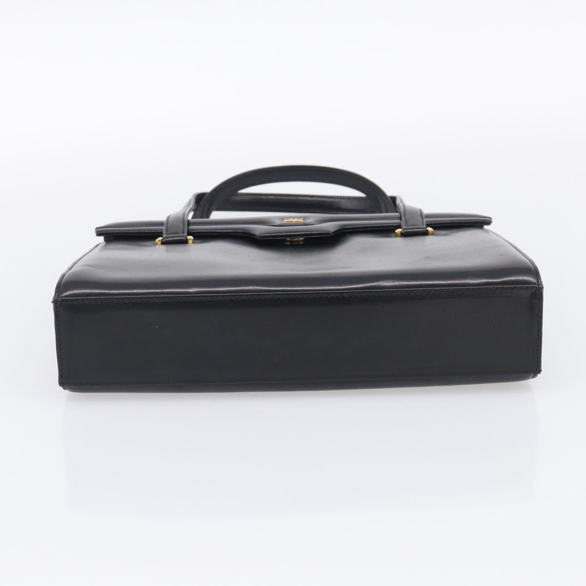 GIVENCHY Hand Bag Leather Black Gold